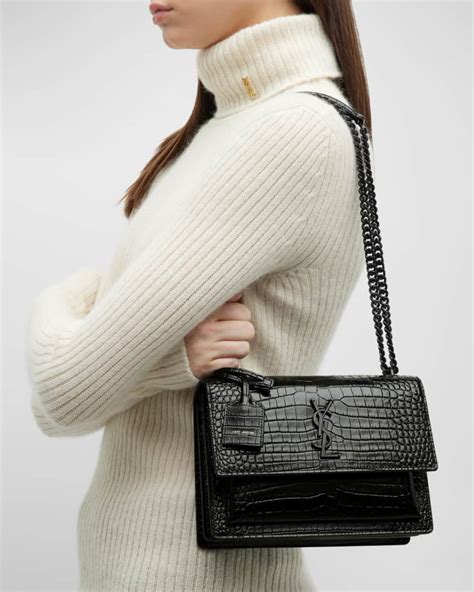 sunset bag large ysl|YSL sunset bag crocodile.